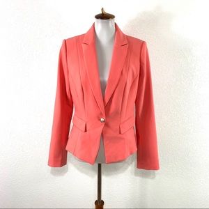 White House Black Market Coral NEW Blazer SZ 8